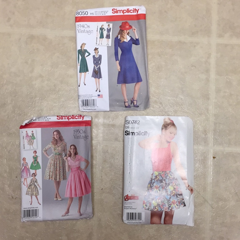 Lot of Three Cosplay Sewing Patterns